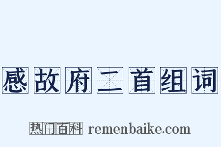 感故府二首组词是什么意思的图片